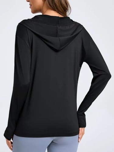 Image of ELEG & STILANCE Women's UPF 50+ Lightweight Athletic Jacket UV Sun Protection Full Zip Cooling Hoodie Long Sleeve Sunscreen Protective Clothing for Women for Outdoor Hiking
