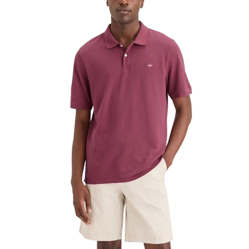 DOCKERS Men's Regular Fit Short Sleeve Performance Pique Polo