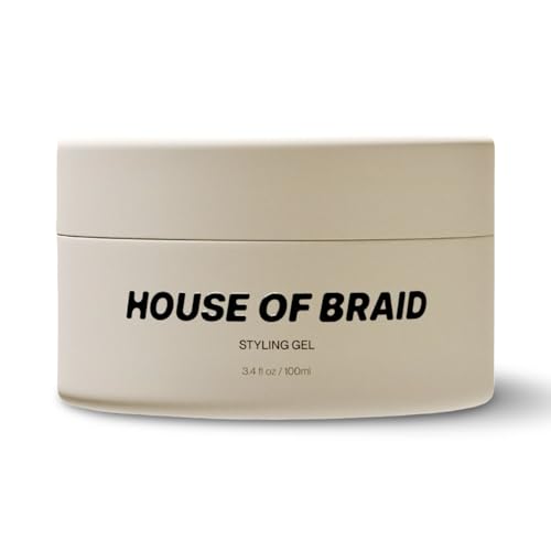 House Of Braid Hair Styling Gel - Extra Hold for Curly, Wavy, Slick Back, Edge Control, Braid Gel - Non Toxic, Frizz and Flake Free Hair Jam with All Natural Ingredients (3.4 Oz)