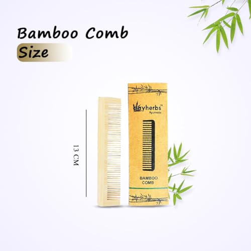 Image of Pack-3 Bamboo Comb | Handmade | Pocket Size Comb | Sleek & Easy Combing | Travel Friendly Wooden Comb | Anti Static Comb for Hair Growth
