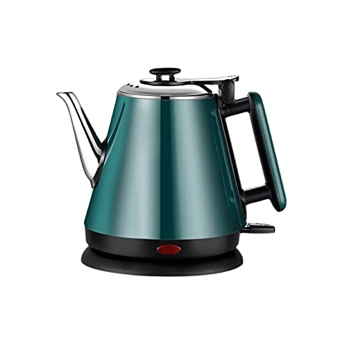 Pava eléctrica 1.2L acero inoxidable doble capa verde miniatura 1