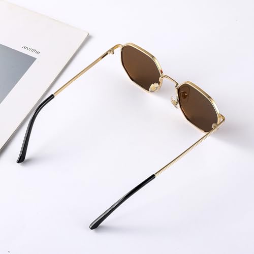 Verres UV400 sur ces lunettes de soleil tendance rétro métal protégeant efficacement vos yeux - 3