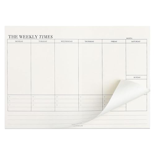 MEISO 60 Hojas Planificador Semanal 24.5x17.5 cm, Weekly Planner Rasgable, Planner Organizador Semanal sin Fecha, Weekly Agendas, To Do List Sobremesa para Oficina y Hogar MEISO 60 Hojas Planificador Semanal 24.5x17.5 cm, Weekly Planner Rasgable, Planner Organizador Semanal sin Fecha, Weekly Agendas, To Do List Sobremesa para Oficina y Hogar