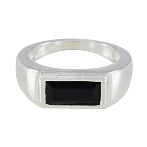 Bague onyx noir en argent 925 cadeau idéal femme