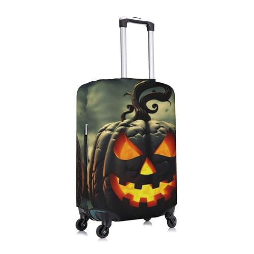 FEMOS Pumpkin Lantern - Travel Suitcase Cover Elastic Luggage Covers Trolley Protector Cover Fits 18-32 Inch Luggage, Large, 114373
