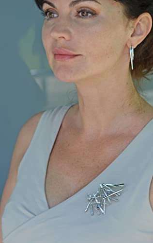 Sincera® Elegant Exclusive Brooch With Swarovski Crystals Stylish Accessory Silver-Plated From Italy 02-18550 #TOP2