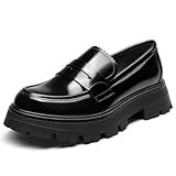 Cestfini Platform Chunky Loafers for Women, Womens Penny Loafer Shoes Slip On, Comfort Casual Fashion Business Work Shoes