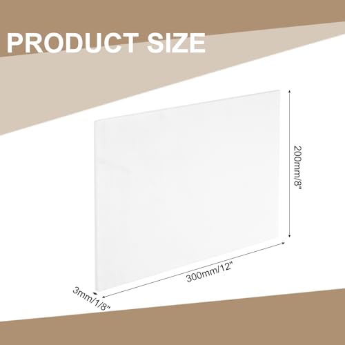 Image of MECCANIXITY HDPE Plastic Sheet 1 /8 inch Thick, 8 inch x 12 inch High Density Polyethylene Plastic Blocks, HDPE Cutting Board for DIY, Home Floor Improvement, White