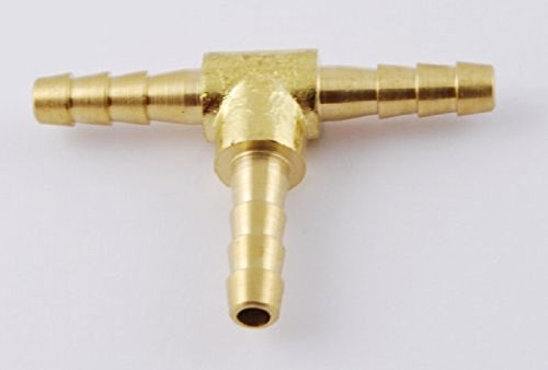 123-2 1/8 ID Hose Barb Tee Union Fitting Intersection/Split Brass (Pack of 10)