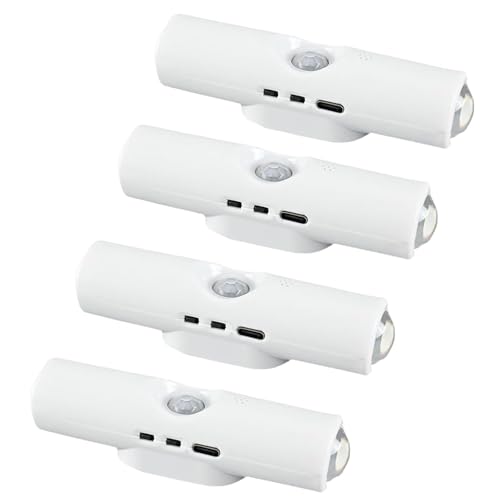 XLDZR Luz ambiental con sensor de movimiento LED inteligente recargable, luz nocturna LED recargable inteligente, luces LED magnéticas con sensor(3 Color,4)