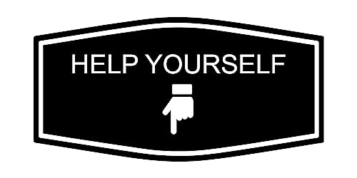 Signs ByLITA Fancy Help Yourself Indoors Decoration Sign (Black) - Small