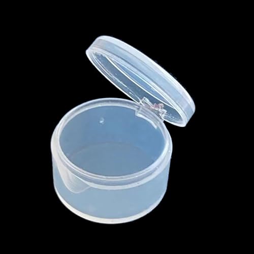 Image of 24 Pack Small Round Plastic Containers (0.55 x H0.35 Inch), Super Mini Beads Storage Containers Box for Beads, Buttons, Small Jewelry Findings -0.034 oz