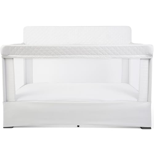 Image of Baby Delight Lunaire Full Size Crib | Breathable Mesh Baby Crib | Tool-Free Assembly Baby Bed | Driftwood Grey
