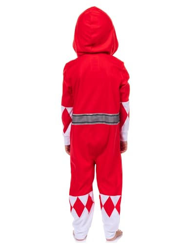 INTIMO Mighty Morphin Power Rangers One Piece Hooded Sleep Pajama For Kids4