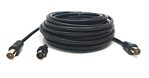 TV Aerial Coaxial Cable Male to Male RF Antenna Coax Lead Compatible with Sky SkyHD, Virgin, BT, Satellite TV, VCR - Image 2