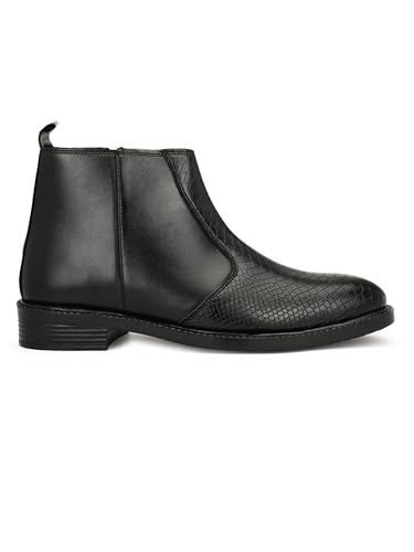 Image of HERMIZ Men's Chelsea Boots | Handcrafted | High Ankle Boot| Comfortable Formal Office Casual Wear Shoes