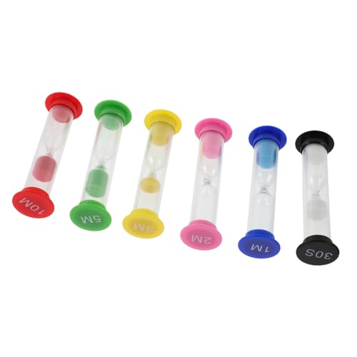ORFOFE 12pcs Set Hourglass Timer Set Colorful Sand Clocks for Educational Activities Brushing Teeth Office Use and School Games Fun Decorative Present
