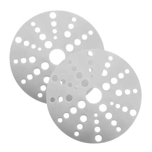DECHOUS Placa Guía Térmica de Acero Inoxidable 23 Cm Orificios, 2 Piezas, Adaptador para Cocina de Inducción, Difusor de Calor Resistente para Utensilios de Cocina y Cacerolas