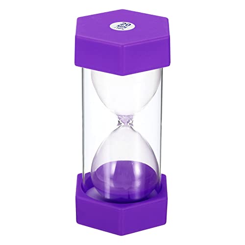 PATIKIL 20 Minute Sand Timer, Hexagon Small Sandy Clock with Plastic Cover, Count Down Sand Glass for Games Kitchen