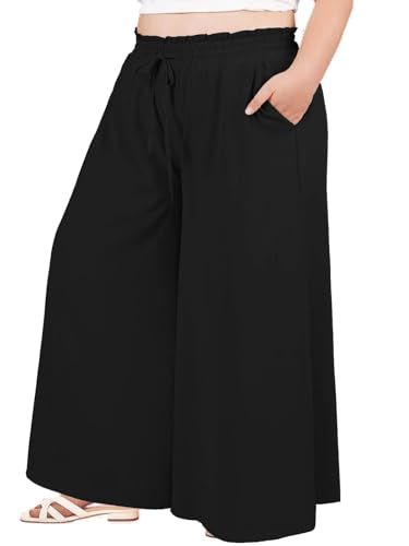 Image of Rayon Plus Size Palazzo for Women