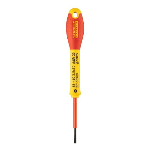 Stanley 0-65-410 Fat Max Screwdriver Insulated Slotted 2.5X50Mm-Red And Yellow - Image 3