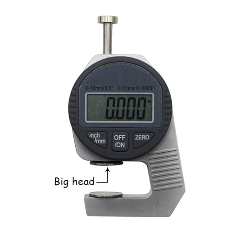 Micrómetro digital medición espesor 12.7mm LCD grande miniatura 4