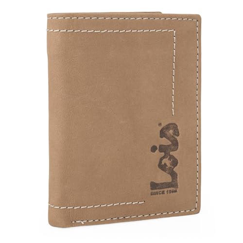 Lois - Cartera de Piel para Hombre - Cartera Hombre Piel con Monedero Exterior y Tarjetero, diseño Slim, Cuero auténtico, Regalo Elegante. Proteccion RFID, Marron