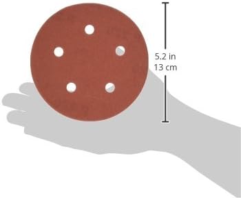 Vista 3 de PORTER-CABLE 735502225 Discos de lijado de grano 220 de 5 pulgadas con 5 agujeros (paquete de 25)