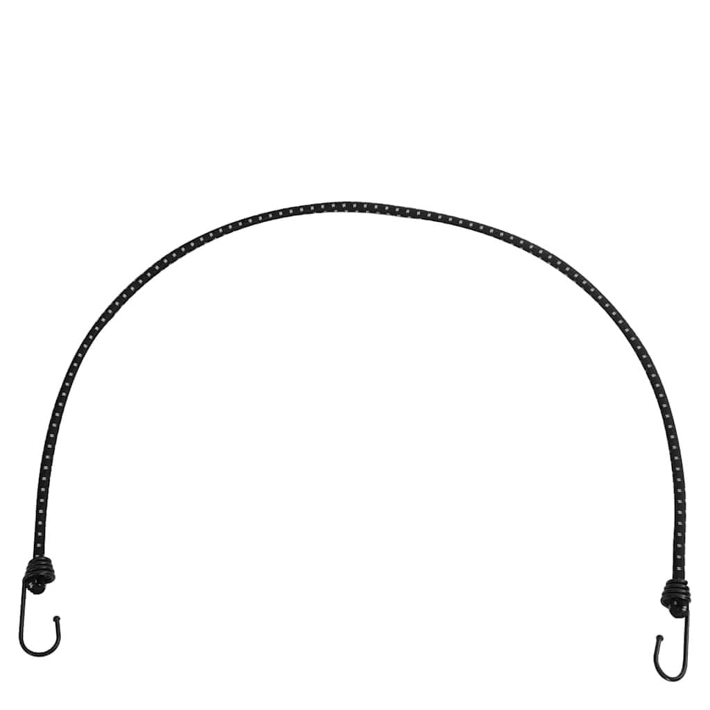 Mangloder - Corda in gomma riflettente con ganci, 50 pezzi, lunghezza 100 cm, resistenti, elastici, accessori per tende, tiranti, protezione del pavimento, campeggio, con strisce riflettenti per una