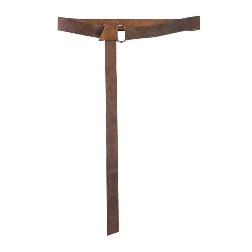 Heather's, Ring Belt for Women, No Buckle Waist Belt, Fashion, Adjustable, Full Grain Leather, Handmade Waist Accessory, Bourbon Brown