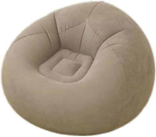 XinYiRich 怠惰なソファ 豆袋 ビーズクッション座布団 座椅子 人をダメにするソファ どんな座り方でもくつろぐ 洗える 取り外し可能 もちもち 深く座るクッション 軽量 柔らか ふらふら 低反発 耐久性も高 インフレータブル・スタイル (Beige