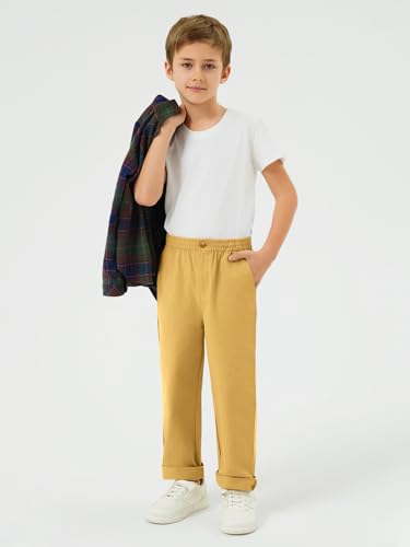 Image of Haloumoning Boys School Uniform Chino Pants Kids Twill Pants 5-14 Years