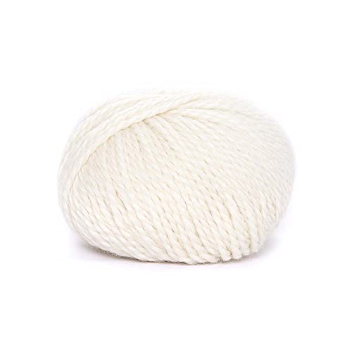 100% Eco Highland Wool Yarn Set Of 3 Skeins (150 Grams) Worsted Weight Natural Colors (No Dyes) - Sourced Directly From Peru - Heavenly Soft And Perfect For Knitting And Crocheting (Ivory) #TOP1