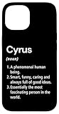 Hülle für iPhone 15 Cyrus Definition des Namens Lustiges Wörterbuch
