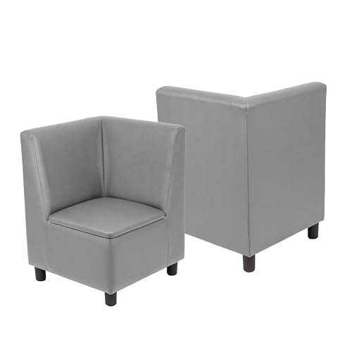 Image of FDP Kid Comfort Collective Modular Corner Armless Armless Chairs, 2-Pack - Gray