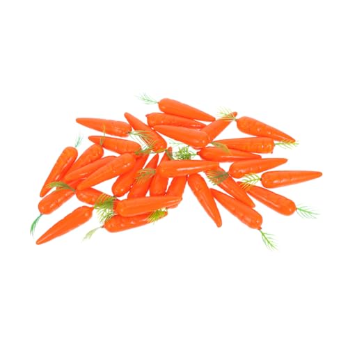 Cabilock 30Pcs Fake Carrots Realistic Artificial Vegetable Decor for Home Party Photography Props and DIY Crafts and Fading Resistant Design for Tabletops