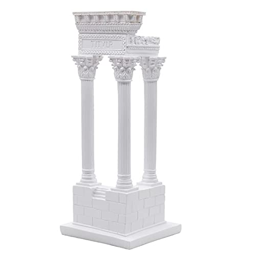 YUDIZWS Figuras de Templo de Escultura de Columna Romana Griega Antigua, decoración del hogar de Arquitectura Antigua, Regalo Vintage, Piezas de Arte coleccionables,Temple of theoscures Cover