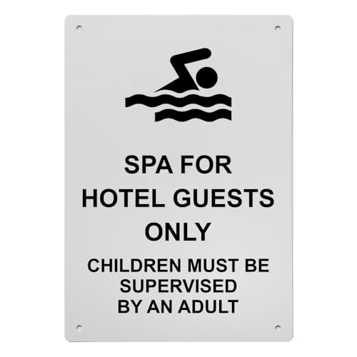 Spa For Hotel Guests Only Sign, 8.5 x 11 in