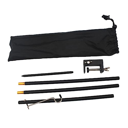 Toddmomy Camping Hiking Folding Lamp Pole Portable Lamp Stand Solar Lantern Outdoor Light Multi-use for Camping