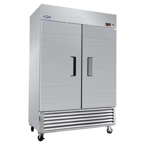 54" Commercial Refrigerator 49 Cu.ft with 2 Solid Door Commercial Stainless Steel Reach-In Upright Refrigerator Storage for Restuarant, Bar, Shop, etc (54" 49 Cu.ft) Cover