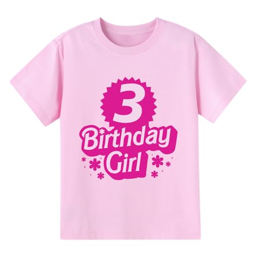 Image of Birthday Girl Shirt 2nd 3rd 4th 5th 6th Girls Happy Birthday Outfit Tshirts Girl Second B-Day Party Tee Tops Two