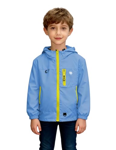 Image of Venzina Kids' Adventure-Ready Windproof Jacket Thermal-Insulated & Water-ResistantFixed Hood for Hiking, Camping, School