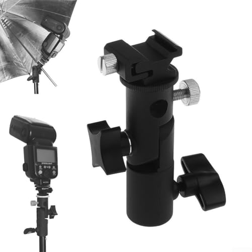 Image of Studio Photography Flash Mount Bracket With Hot Shoe Adapter Light Stand Holder With Umbrella Socket Mount Swivel Light Stand Bracket For Video LED Light Equipment