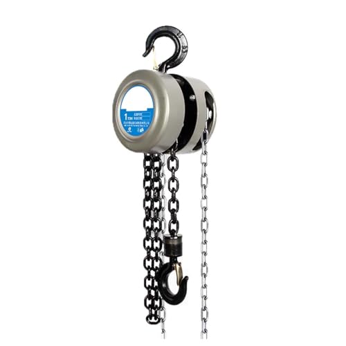 OABIWEGH Paranco A Catena Manuale di Livello Industriale, Paranco A Catena con capacità di 1/2 Tonnellate E Altezza di Sollevamento di 10/20/30/40 Piedi, Paranco Manuale per in Officina(Size:1t 20ft)