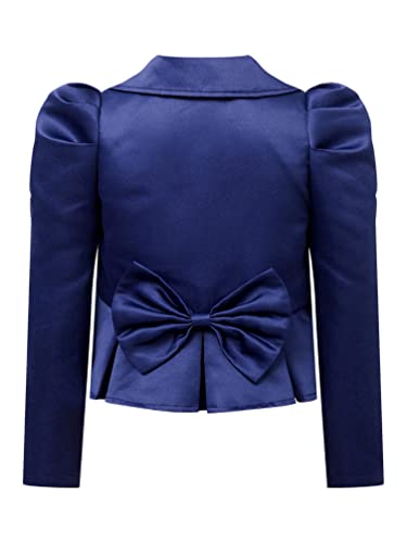 Jhaoyu Kids Satin Long Sleeves Bolero Shrug Cardigan Jacket Crop Tops Wedding Pageant Flower Girls Dress Cover Up2