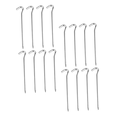 OSOLADY 16Pcs Heavy Duty Tent Stakes Hexagon Camping Pegs with Coating Durable Aluminum Alloy Tent Fixed Tool Awnings and