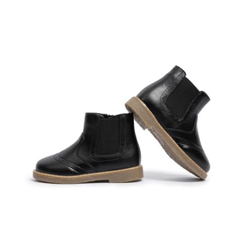 Boys Girls Classic Side Zipper Ankle Boots Pu Leather Fall Winter Dress Booties for Toddler/Little Kid3