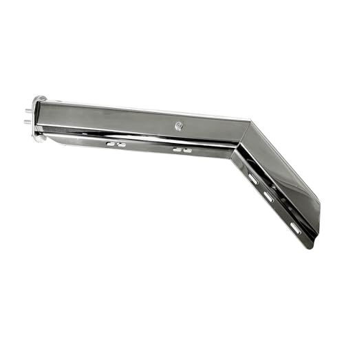 Image of Pair 30.25'' Heavy Duty Stainless Steel 2.5 inch Bolt Spring Loaded Mud Flap Hanger Angled RH & LH for Semi Truck
