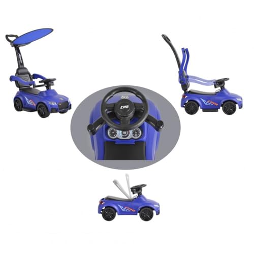 Moni Rutschauto, Victory 2 in 1 Rutscher mit Griff Lehne Fußstütze Musikfunktion, Farben:blau – Bild 6