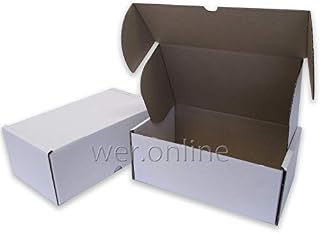 W E Roberts Pack of 25 Small Diecut Postal Mail Compact Cardboard Boxes ~ 10" x 6" x 4"/250mm x 150mm x 100mm